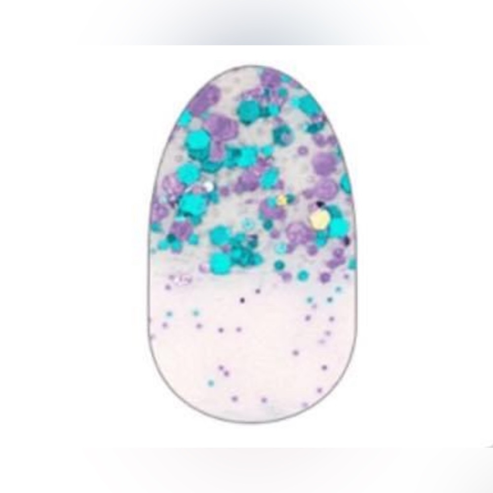 *Retired* Color Street: Raise Your Voice | Purple Aqua Glitter Clear Party Blue - Picture 8 of 9